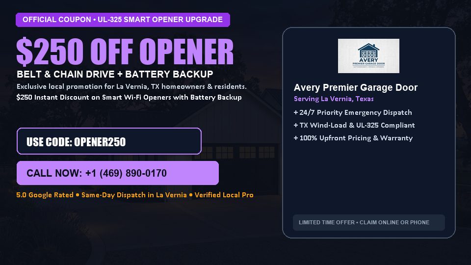 Avery Premier Garage Door $250 OFF Premium LiftMaster Opener Installation